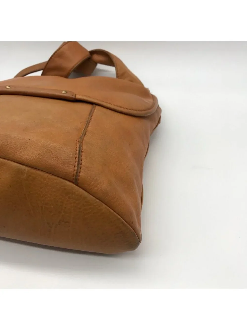 Hobo Vintage-Style Tan Pebbled Leather Convertible Hobo Bag
